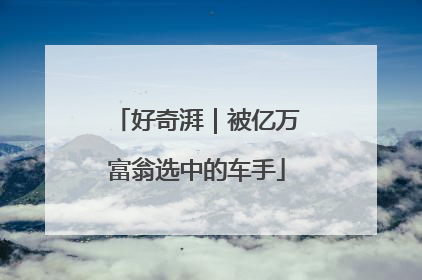 好奇湃｜被亿万富翁选中的车手