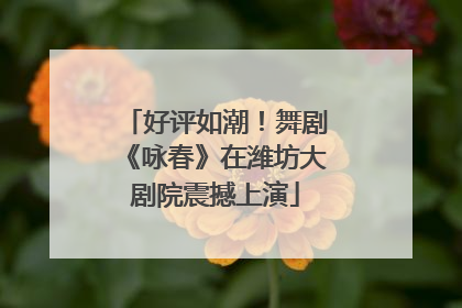 好评如潮！舞剧《咏春》在潍坊大剧院震撼上演