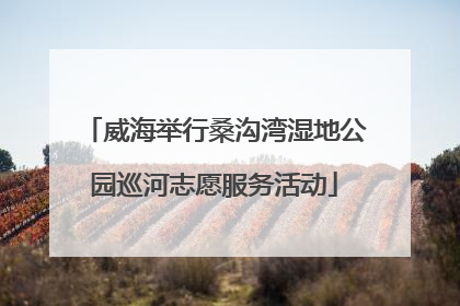 威海举行桑沟湾湿地公园巡河志愿服务活动