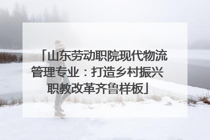 山东劳动职院现代物流管理专业：打造乡村振兴职教改革齐鲁样板