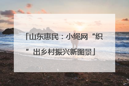 山东惠民：小绳网“织”出乡村振兴新图景