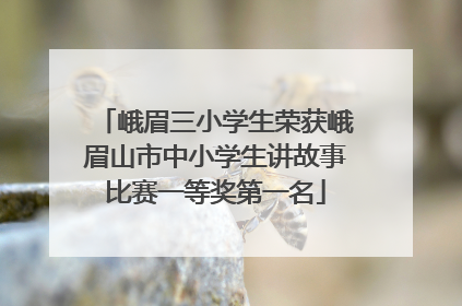峨眉三小学生荣获峨眉山市中小学生讲故事比赛一等奖第一名