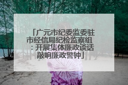 广元市纪委监委驻市经信局纪检监察组：开展集体廉政谈话 敲响廉政警钟