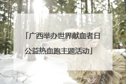 广西举办世界献血者日公益热血跑主题活动