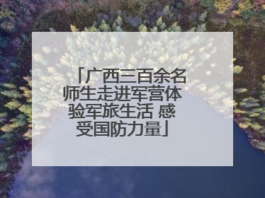 广西三百余名师生走进军营体验军旅生活 感受国防力量