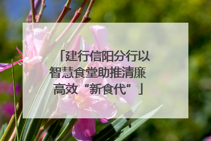 建行信阳分行以智慧食堂助推清廉高效“新食代”