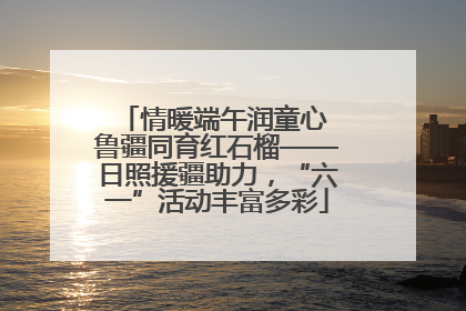 情暖端午润童心 鲁疆同育红石榴——日照援疆助力，“六一”活动丰富多彩