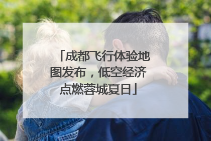 成都飞行体验地图发布，低空经济点燃蓉城夏日
