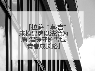 拉萨“卓·吉”未检品牌以法治为盾 温暖守护雪域青春成长路