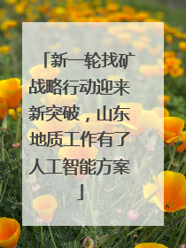 新一轮找矿战略行动迎来新突破，山东地质工作有了人工智能方案