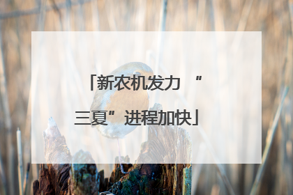 新农机发力 “三夏”进程加快