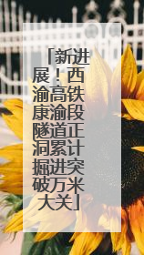 新进展！西渝高铁康渝段隧道正洞累计掘进突破万米大关