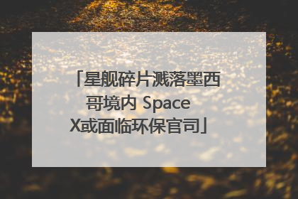 星舰碎片溅落墨西哥境内 SpaceX或面临环保官司