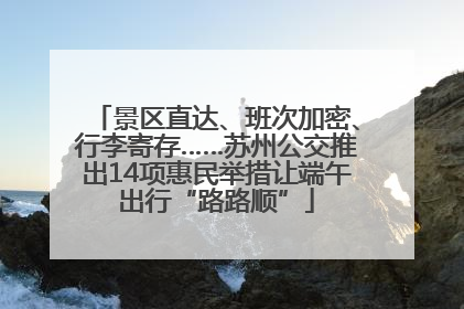景区直达、班次加密、行李寄存……苏州公交推出14项惠民举措让端午出行“路路顺”
