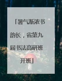 暑气渐浓书韵长，省第九届书法高研班开班