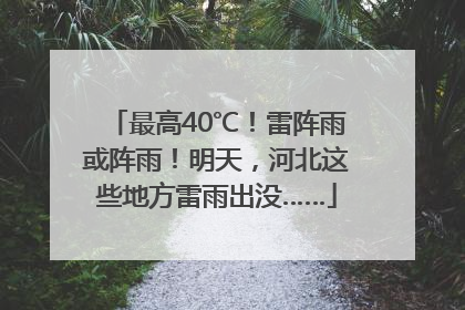 最高40℃！雷阵雨或阵雨！明天，河北这些地方雷雨出没……