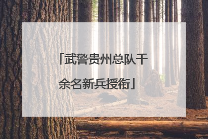 武警贵州总队千余名新兵授衔