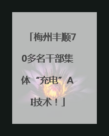 梅州丰顺70多名干部集体“充电”AI技术！