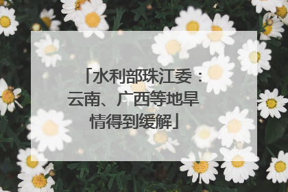 水利部珠江委：云南、广西等地旱情得到缓解