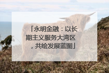 永明金融：以长期主义服务大湾区，共绘发展蓝图