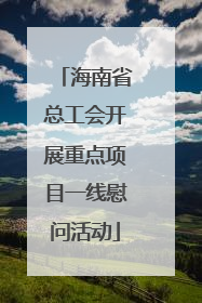海南省总工会开展重点项目一线慰问活动