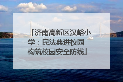 济南高新区汉峪小学：民法典进校园 构筑校园安全防线