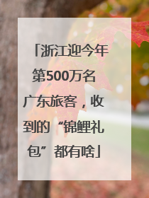 浙江迎今年第500万名广东旅客，收到的“锦鲤礼包”都有啥