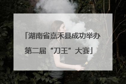 湖南省嘉禾县成功举办第二届“刀王”大赛