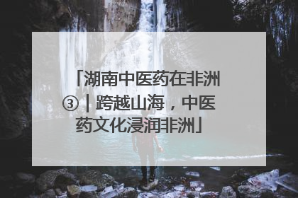 湖南中医药在非洲③｜跨越山海，中医药文化浸润非洲