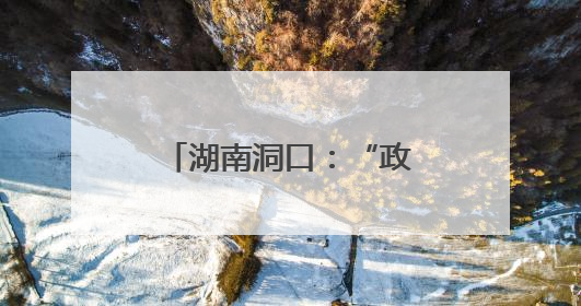 湖南洞口：“政企联合”保供电
