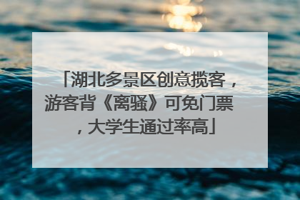 湖北多景区创意揽客，游客背《离骚》可免门票，大学生通过率高