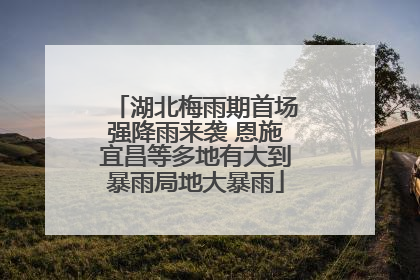 湖北梅雨期首场强降雨来袭 恩施宜昌等多地有大到暴雨局地大暴雨