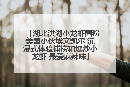 湖北洪湖小龙虾圈粉美国小伙埃文凯尔 沉浸式体验捕捞和爆炒小龙虾 最爱麻辣味