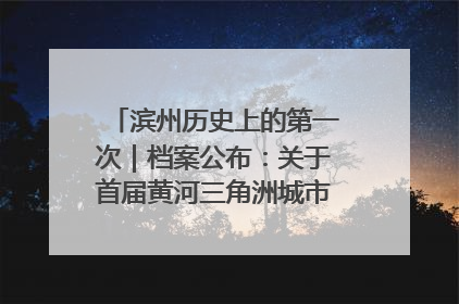 滨州历史上的第一次｜档案公布：关于首届黄河三角洲城市经济博览会暨发展论坛情况的总结报告