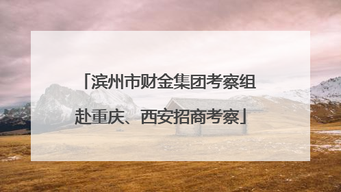 滨州市财金集团考察组赴重庆、西安招商考察