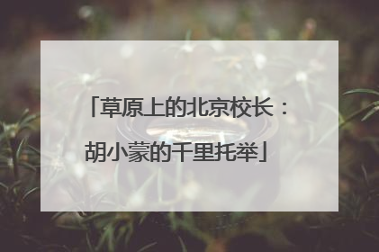 草原上的北京校长：胡小蒙的千里托举