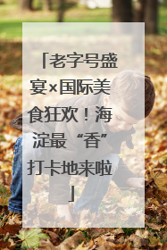 老字号盛宴×国际美食狂欢！海淀最“香”打卡地来啦