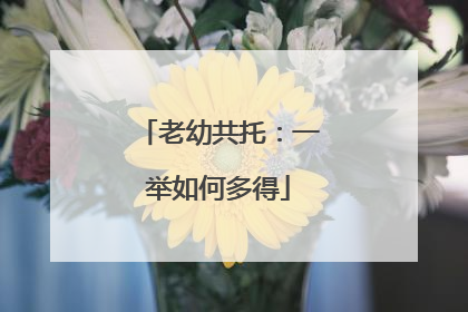 老幼共托：一举如何多得