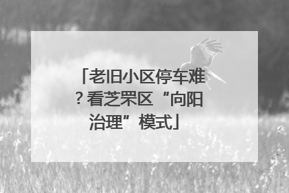 老旧小区停车难？看芝罘区“向阳治理”模式