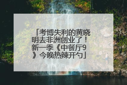 考博失利的黄晓明去非洲创业了！新一季《中餐厅9》今晚热辣开勺