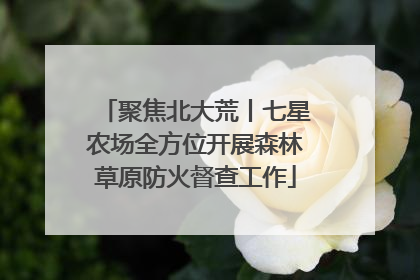聚焦北大荒丨七星农场全方位开展森林草原防火督查工作