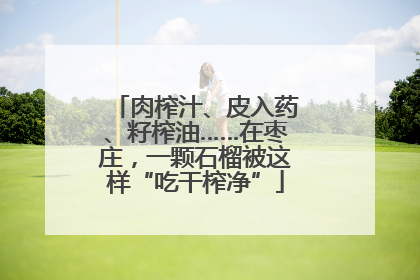 肉榨汁、皮入药、籽榨油……在枣庄，一颗石榴被这样“吃干榨净”