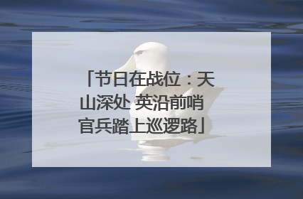 节日在战位：天山深处 英沿前哨官兵踏上巡逻路