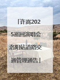 许嵩2025巡回演唱会洛阳站道路交通管理通告