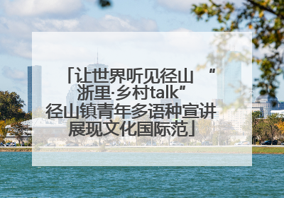 让世界听见径山 “浙里·乡村talk”径山镇青年多语种宣讲展现文化国际范