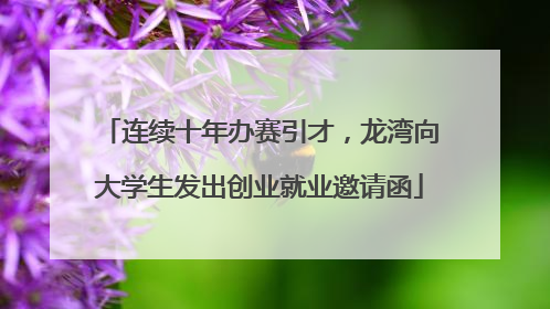 连续十年办赛引才，龙湾向大学生发出创业就业邀请函