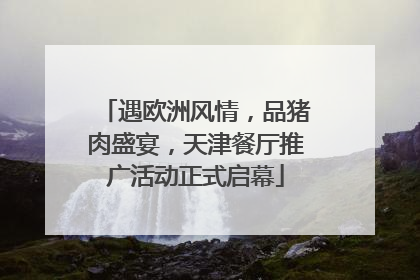遇欧洲风情，品猪肉盛宴，天津餐厅推广活动正式启幕