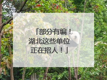 部分有编!湖北这些单位正在招人!