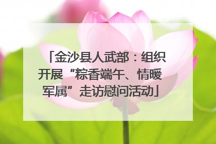 金沙县人武部：组织开展“粽香端午、情暖军属”走访慰问活动
