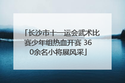 长沙市十一运会武术比赛少年组热血开赛 360余名小将展风采